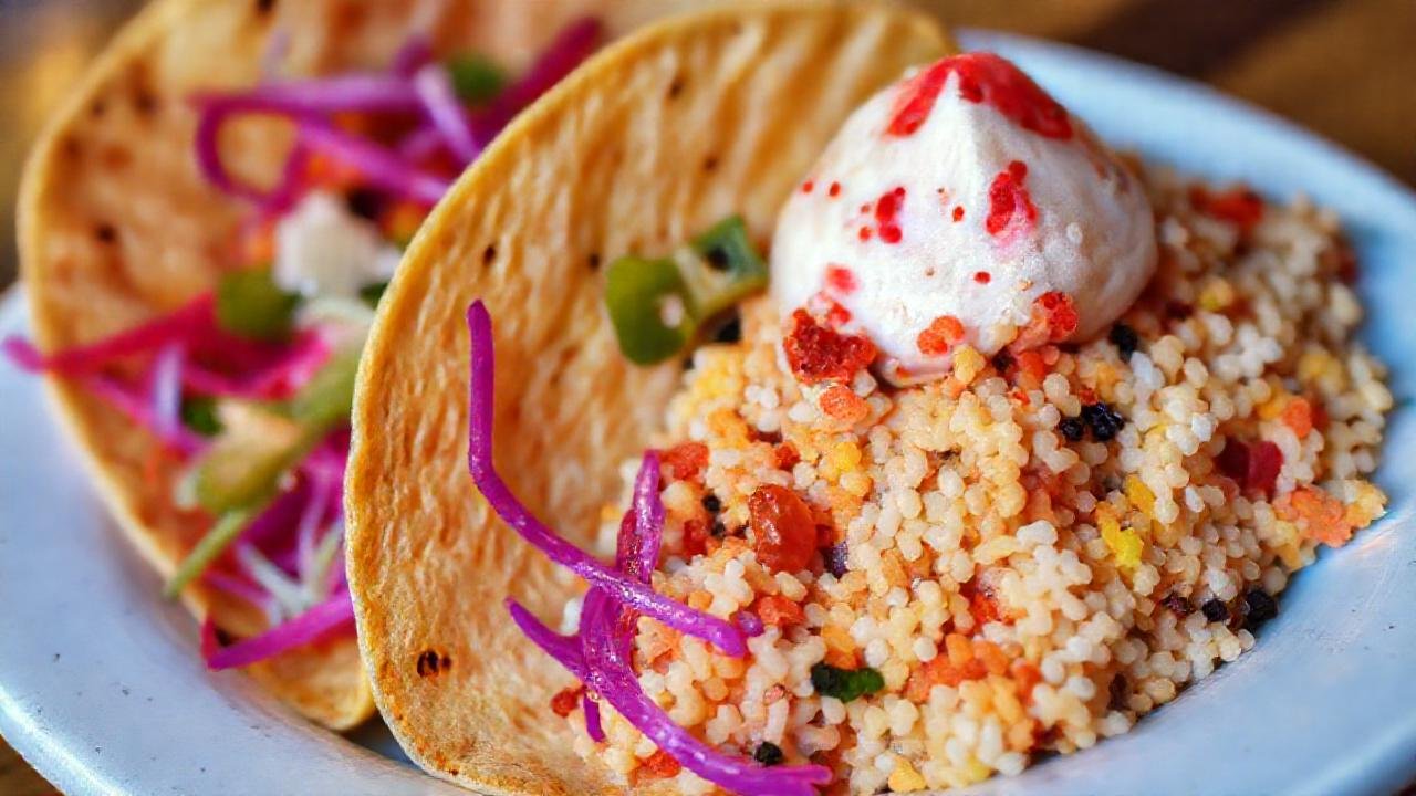 Comida mexicana apetecible, cálida y colorida