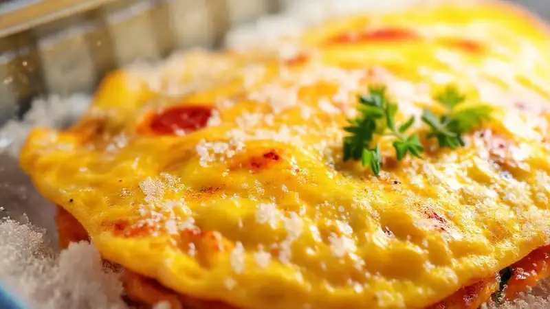Un omelet japonés congelado es apetitoso