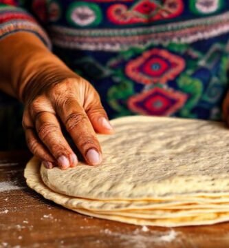 Manos mexicanas elaboran tortillas coloridas