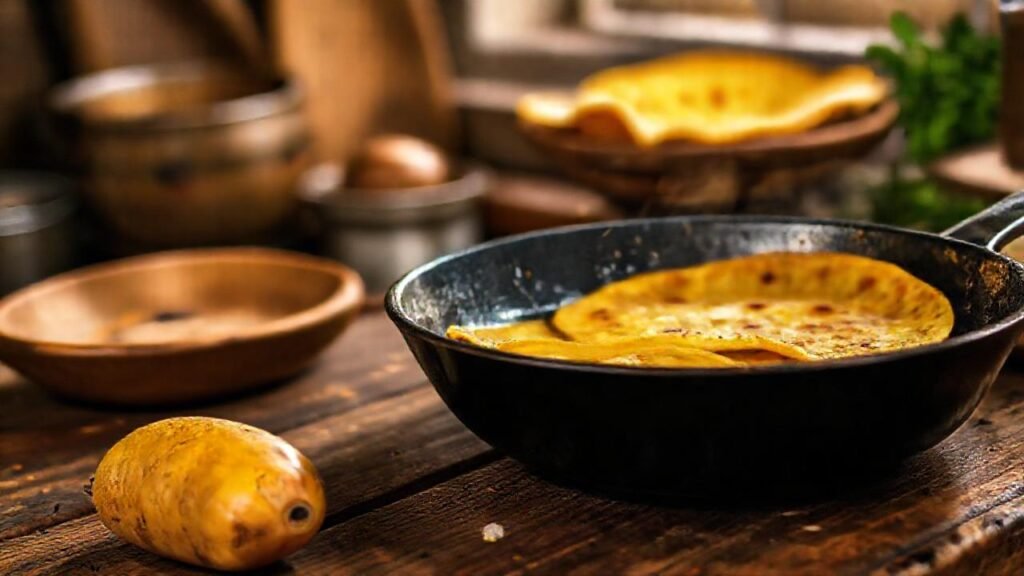 Cocina rústica: tortilla dorada