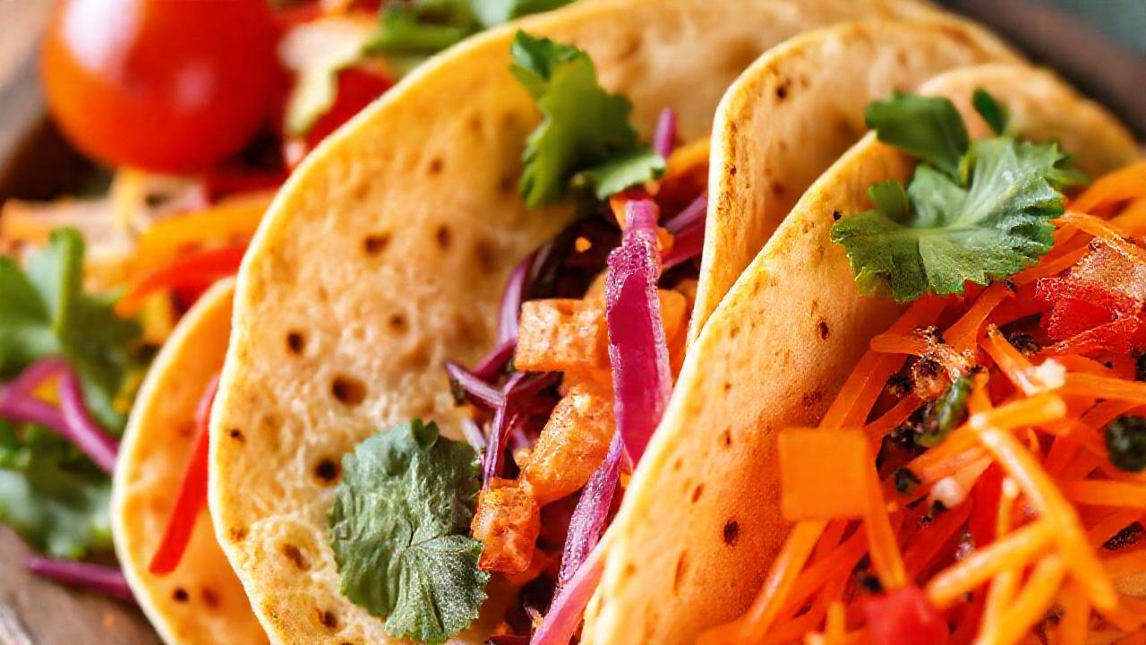 Tortillas coloridas, salud digestiva, apetitosas imágenes