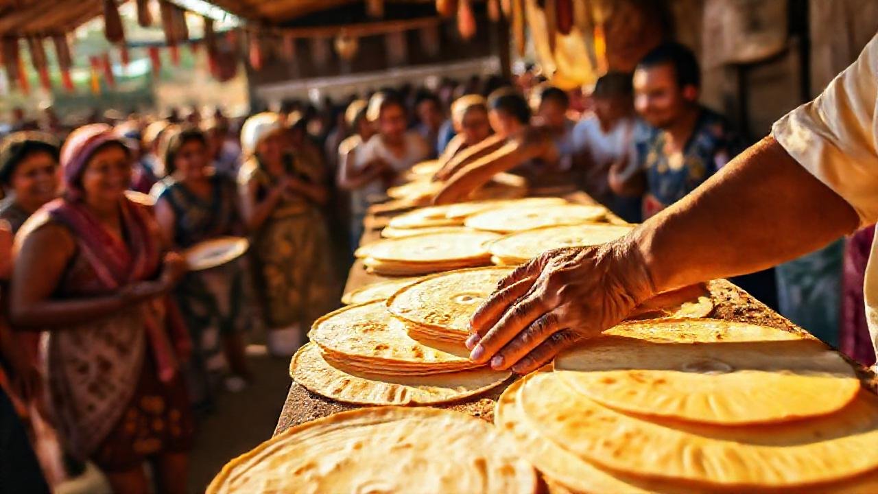Tortillas doradas se elaboran con alegría