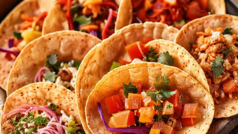 Tortillas españolas coloridas y apetitosas
