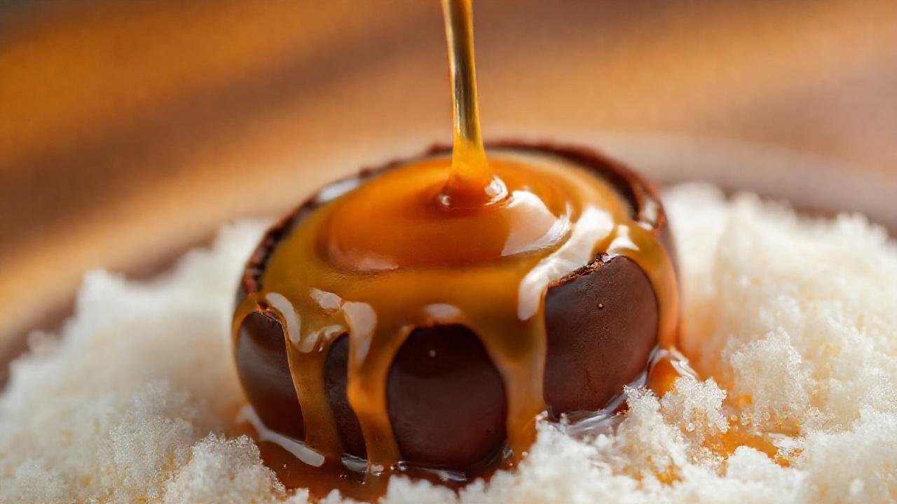 Un huevo de chocolate, dulce y vibrante