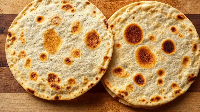 Tortillas españolas vibrantes sobre tabla de madera