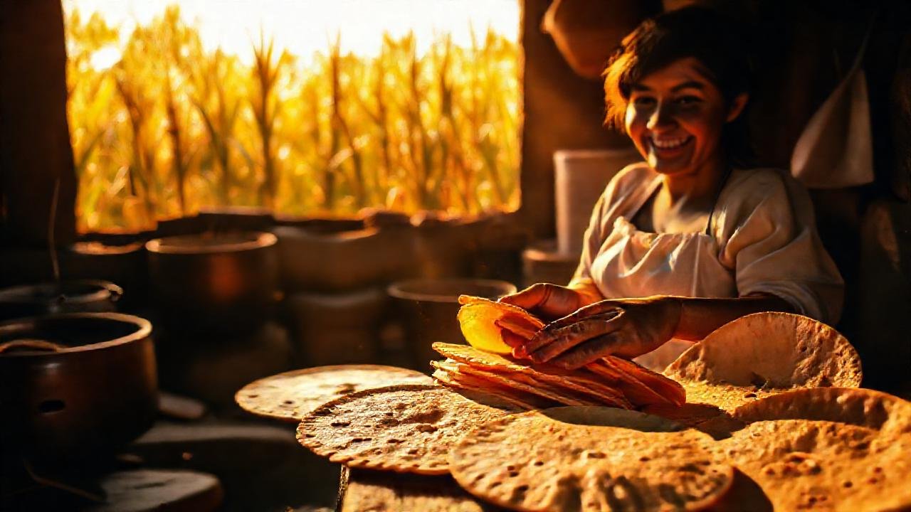 Una cocina rústica ofrece tortillas cálidas