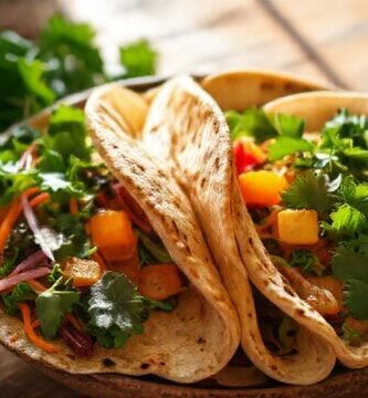 Un bowl vegano saludable resplandece en luz