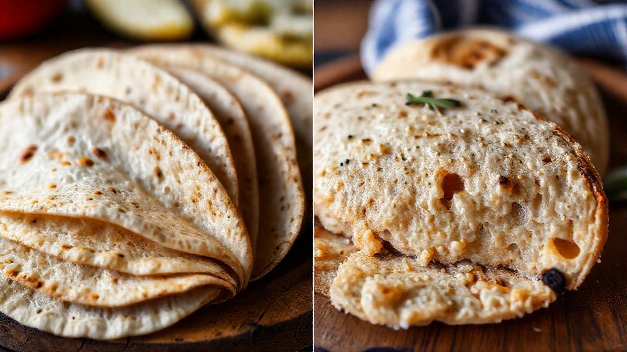 Tortillas y lefse contrastan visualmente