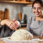 Preparando masa sin gluten con alegría
