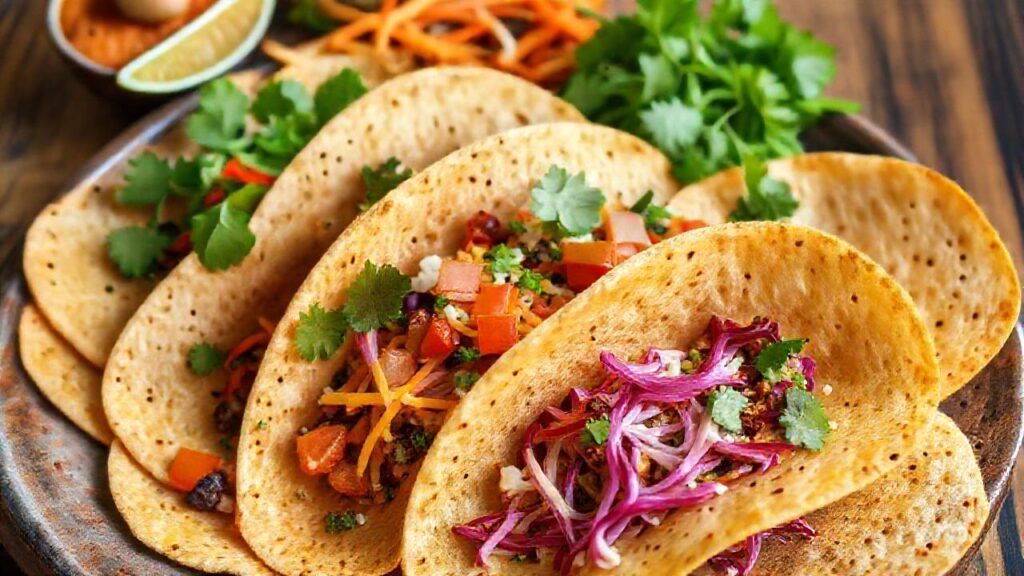 Tortillas veganas ofrecen un festín colorido