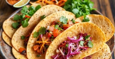 Tortillas veganas ofrecen un festín colorido