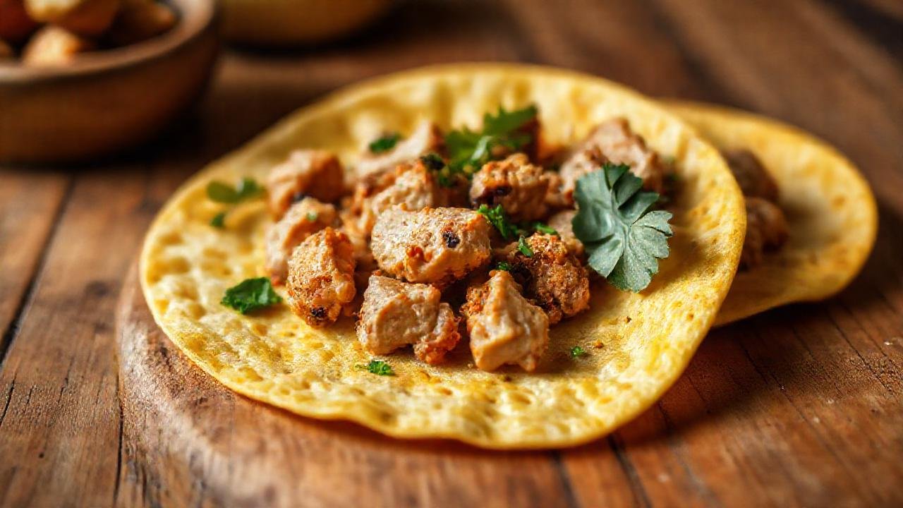 Una tabla rústica ofrece una comida apetitosa