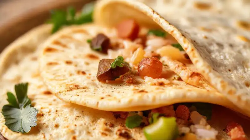 Tortillas veganas: textura seca y colorida