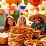 Una fiesta mexicana vibrante y feliz