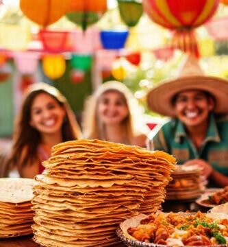 Una fiesta mexicana vibrante y feliz