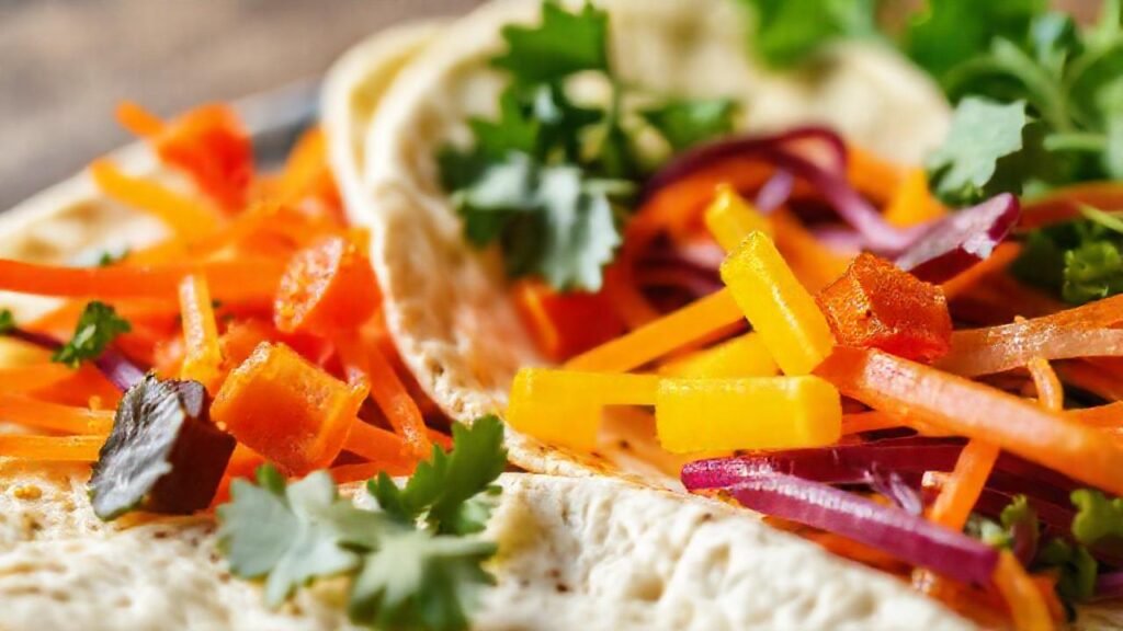 Verduras coloridas y saludables se cocinan