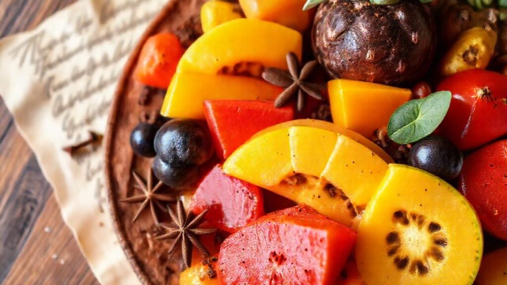 Un plato tropical vibrante y exquisito